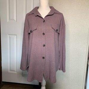 First Love Oversized Button-down  Soft Pink‎ Sweater Women's Size Small